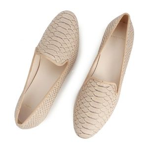 Cole Haan Snakeskin Nude Sabrina Loafers